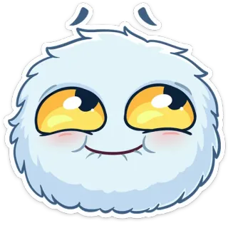 ☺️ mono, esponjoso, dibujos animados, monstruo, adorable, personaje telegram sticker