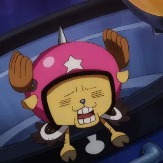 😓 Tony Tony Chopper One Piece Anime, Manga, Renne, Effrayé, Mignon telegram sticker