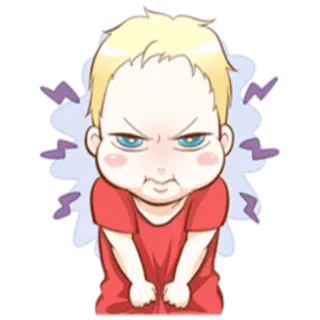 😠 wütend, Cartoon, genervt, verärgert, frustriert whatsapp sticker
