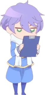 📋 Anime, Chibi, Personaggio, Appunti, Carino, Kawaii whatsapp sticker