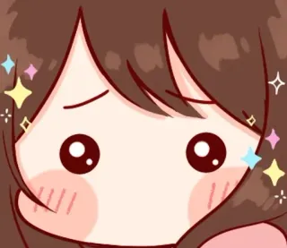 💭 Аниме, Каваий, Мило, Девочка, Блестки, Чиби telegram sticker