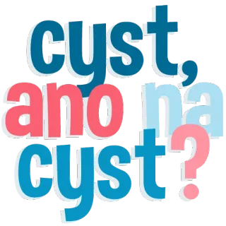 😠 cyst, ano na cyst? tagalo, quiste, pregunta, texto, frase telegram sticker
