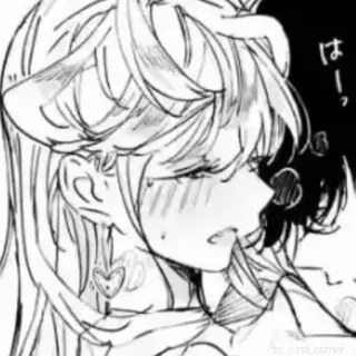 🥺 はーっ Anime, Manga, Ilustracja, Kocia dziewczyna, Kreskówka, Grafika telegram sticker