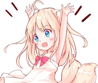 🙌 Anime, Kawaii, Niedlich, Chibi, Cartoon, Figur, Sticker telegram sticker
