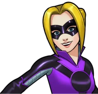 😁 superhero, mask, woman, comic, blonde telegram sticker