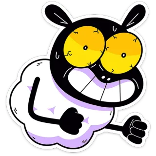 🐏 Cartoon, Schaap, Gestresst, Grappig, Sticker whatsapp sticker
