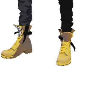 😎 bottes, chaussures, mode, chaussures, jaune telegram sticker
