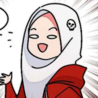 🧨 Animé, Dessin animé, Personnage, Foulard, Hijab, Musulman, Femme whatsapp sticker