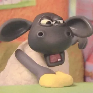 🍄 Shaun the Sheep Shaun das Schaf, Cartoon, Schaf, animiert telegram sticker