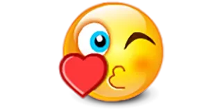 😘 Emoji, Kuss, Herz, Liebe, Zwinkern, Zärtlich, Süß whatsapp sticker