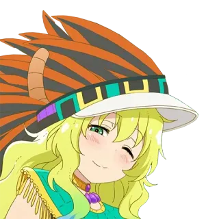 🤗 Lucoa Miss Kobayashi's Dragon Maid Anime, Draak, Personage, Schattig whatsapp sticker