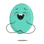 😂 Ballon, Cartoon, Emoji, Fröhlich telegram sticker