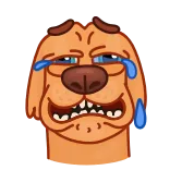 😭 cane, piangendo, triste, emoji, cartone animato whatsapp sticker