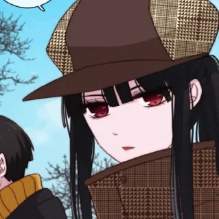 🍷 anime, manga, character, girl, hat, coat telegram sticker