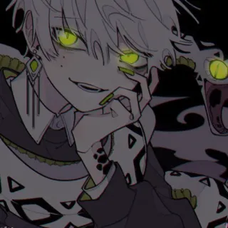 😏 动漫风格, 动漫角色, 蛇, 幻想 telegram sticker