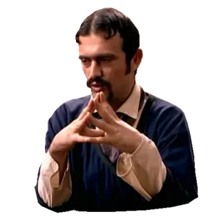 👐 homme, portrait, réflexion, concentration telegram sticker