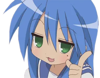 👆 Konata Izumi Lucky Star Anime, Dibujos animados, Manga, Lucky Star, Konata Izumi whatsapp sticker
