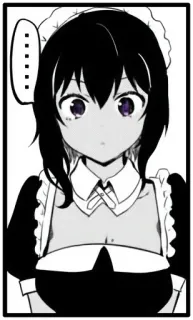 😯 Anime, Manga, Maid, Gadis, Lucu, Kawaii telegram sticker