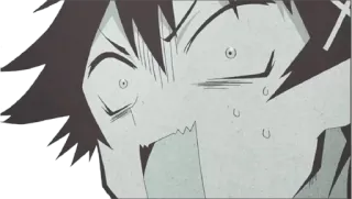 😨 Anime, Cartoon, Gesicht, Reaktion, Ausdruck whatsapp sticker
