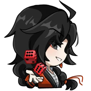 🎲 อนิเมะ, ตัวละคร, ลูกเต๋า, การ์ตูน, ศิลปะการต่อสู้ telegram sticker