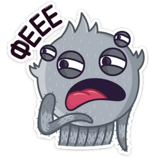 🤢 QEEE sticker, cartoon, monster, alien, funny, cute telegram sticker