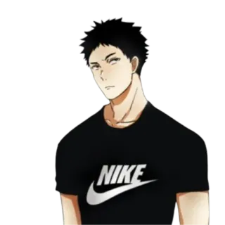 😎 NIKE Anime, Homme, T-shirt, Nike, Logo telegram sticker