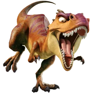 😡 Momma Dino Ice Age: Dawn of the Dinosaurs динозавр, мультфильм, животное, тираннозавр рекс, ледниковый период telegram sticker
