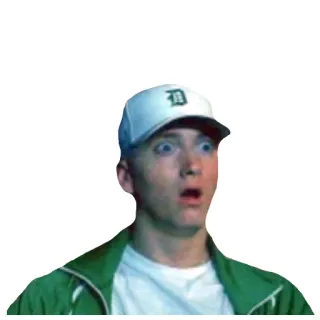 🤯 Eminem rapper, shocked, white, eminem, music telegram sticker