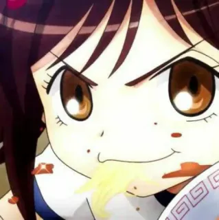 ⚔ Anime, Desenho animado, Garota, Comendo, Macarrão, Ramen, Fofa telegram sticker