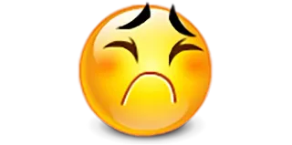 😔 Emoji, Traurig, Verärgert, Gefühl, Stimmung whatsapp sticker