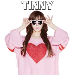 🍒 TINNY женщина, солнцезащитные очки, сердце, мило, девушка, розовый, наклейка whatsapp sticker