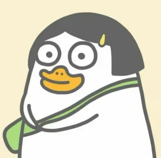 🐣 Cartoon, Ente, Figur, Süß, Tier, Kawaii whatsapp sticker