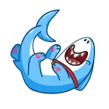 😂 shark, cute, cartoon, animal telegram sticker