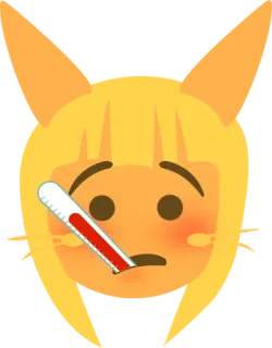 🤒 Emoji, Malade, Maladie, Fièvre, Thermomètre telegram sticker