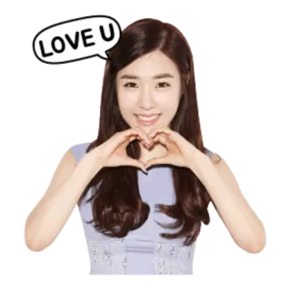 😘 LOVE U amor, coração, mulher, menina, expressão, fofo whatsapp sticker