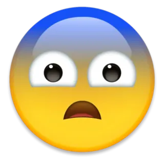 😨 emoji, face, concerned, worried, anxious, shocked, scared telegram sticker