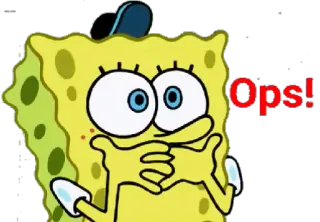 🙊 Spongebob Ops! spongebob, dessin animé, animé, nickelodeon telegram sticker