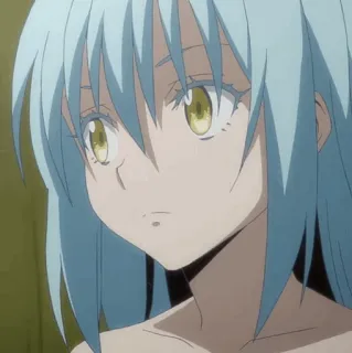 💎 Rimuru Tempest That Time I Got Reincarnated as a Slime Anime, Personaggio, Rimuru, Slime, capelli blu telegram sticker