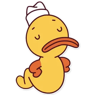 😤 утка, мультик, грустный, моряк, милый, животное telegram sticker