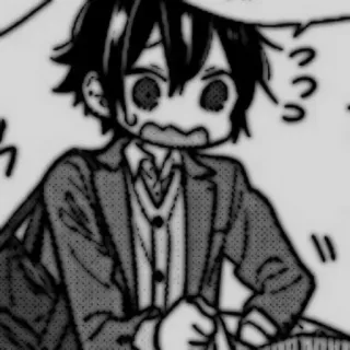 🖤 Anime, Manga, verängstigt, besorgt, schockiert, Figur telegram sticker
