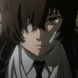 🪙 Osamu Dazai Bungou Stray Dogs Anime, Băng, Dazai, Osamu Dazai, Bungo Stray Dogs, Nhân vật telegram sticker
