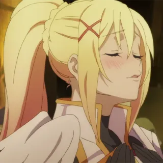 🛡 Darkness KonoSuba アニメ, 金髪, 女の子, このすば, キャラクター telegram sticker