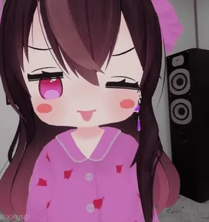 😷 @XAYUJI Аниме, Мультфильм, Милый, Чиби, Женский, Девушка telegram sticker