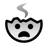 🤯 smoke, vapor, cloud, black, dark, abstract whatsapp sticker