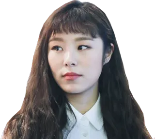 😶 wanita, korea, aktris, potret, selebriti, wanita asia, rambut panjang telegram sticker