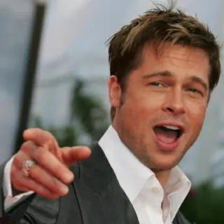 👈 Brad Pitt actor, celebridad, hombre, persona, Brad Pitt, retrato whatsapp sticker