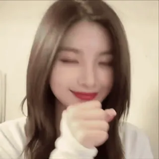 🥭 wanita, gadis, asia, tersenyum, kecantikan, wajah, potret telegram sticker
