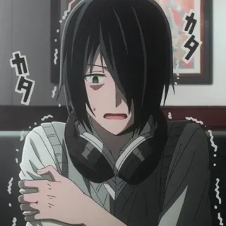 😨 Yu Ishigami Kaguya-sama: Love Is War カタ anime, Ishigami, Kaguya-sama, sốc, lo lắng telegram sticker