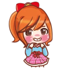 👈 Hoạt hình, Cô gái, Dễ thương, Hình dán, Chibi, Anime telegram sticker