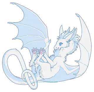 🐾 dragão, criatura mítica, fofo, fantasia, ilustração, animal, chibi telegram sticker